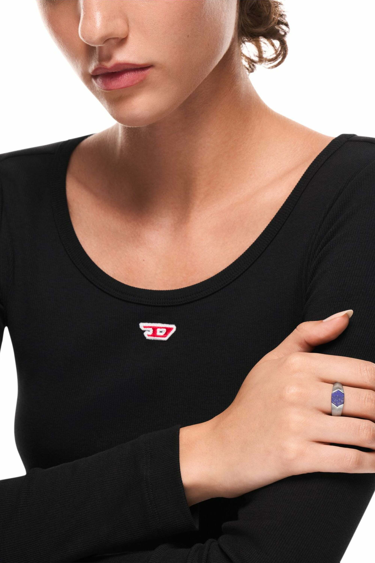 Diesel Lapis Signet Ring - Rings - Unisex - Silver