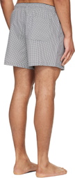 OUR LEGACY Black & White Boxer Swim Shorts