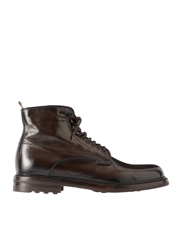 Photo: Officine Creative - Aston 003 Lace-Up Leather Boots - Brown