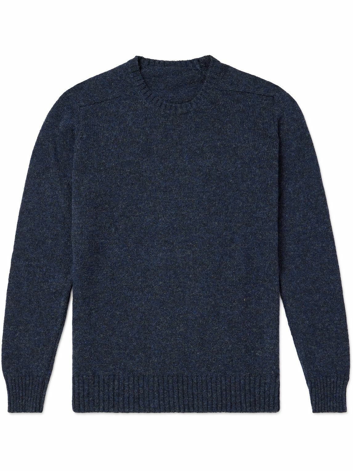 Anderson & Sheppard - Shetland Wool Sweater - Blue Anderson & Sheppard
