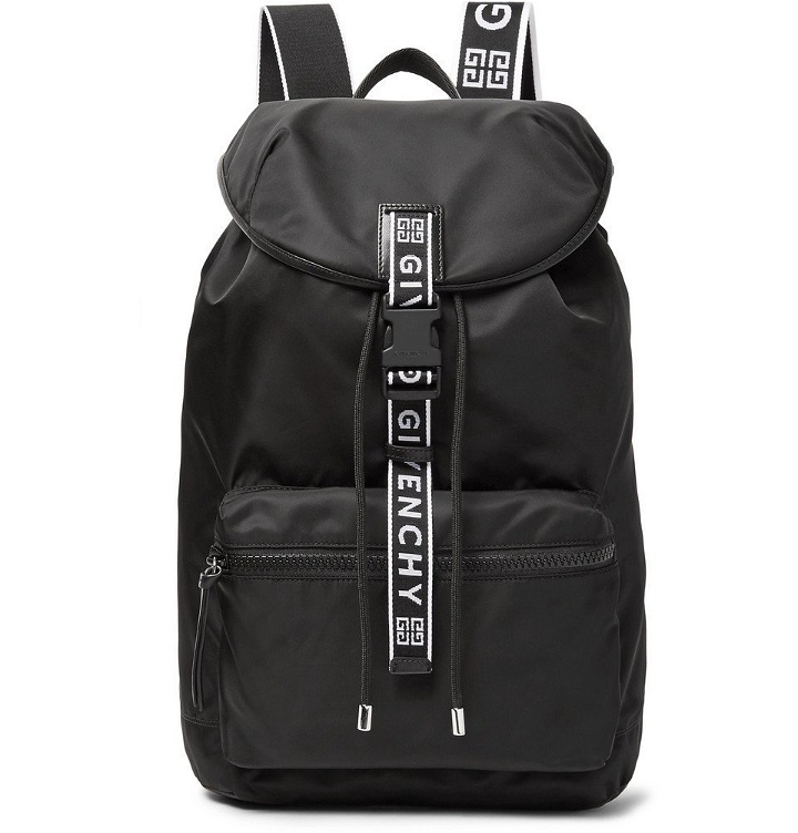Photo: Givenchy - Leather-Trimmed Nylon Backpack - Men - Black