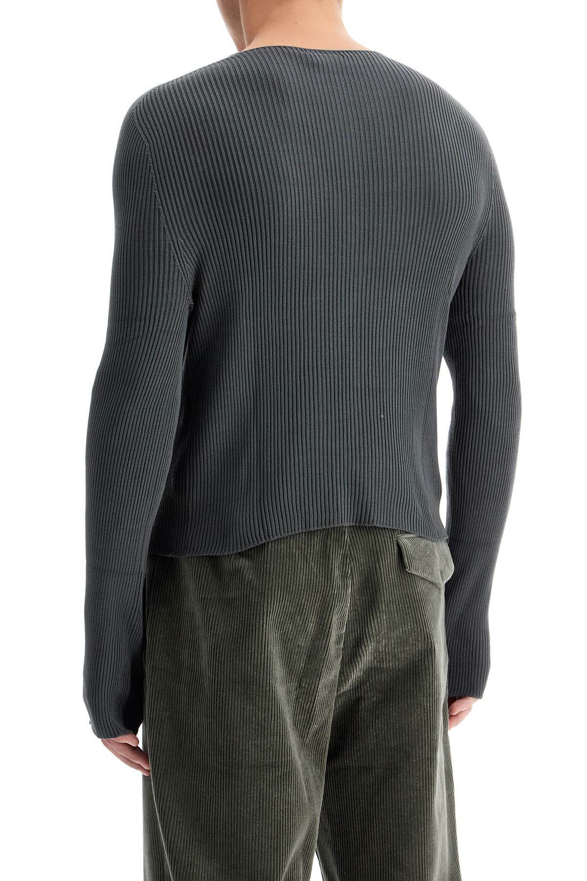 RIER slim fit knit pullover sweater Grey Rier