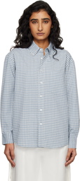 Dunst Blue Oversized BD Checked Shirt