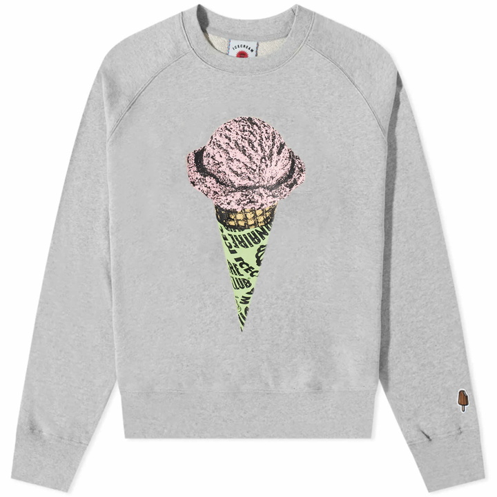 Photo: ICECREAM Men's Cone Crew Sweat in Heather Grey