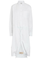 Bettter Double-shirt Cotton-blend Poplin Midi Dress White