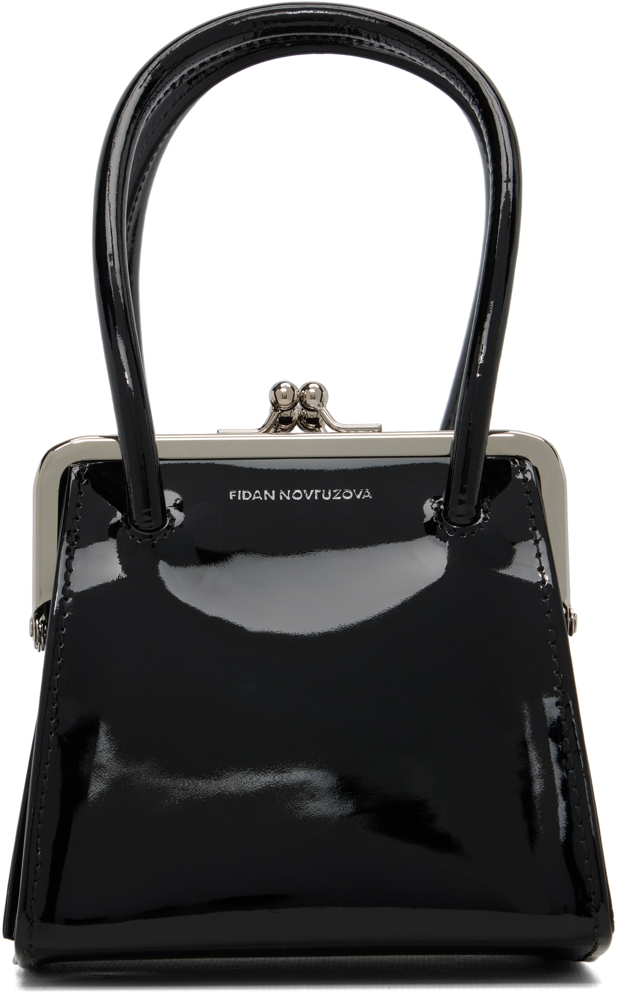 FIDAN NOVRUZOVA Black Boa Four Clasp Bag