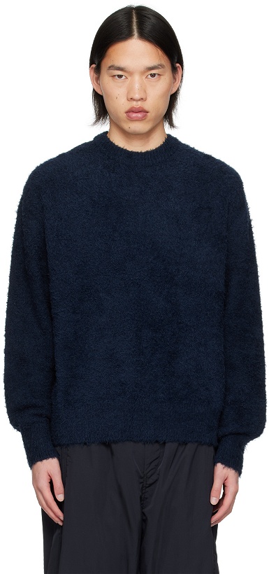 Photo: Wooyoungmi Navy Hairy Sweater