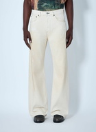 Acne Studios Paint-Splatter Wide-Leg Denim Jeans