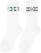 Casablanca White Laurel Socks