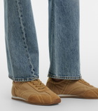 Toteme Flex suede-trimmed sneakers