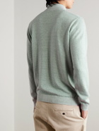 Peter Millar - Barlow Merino Wool, Linen and Cotton-Blend Half-Zip Sweater - Green