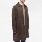 Universal Works Men's Tweed Overcoat in Brown