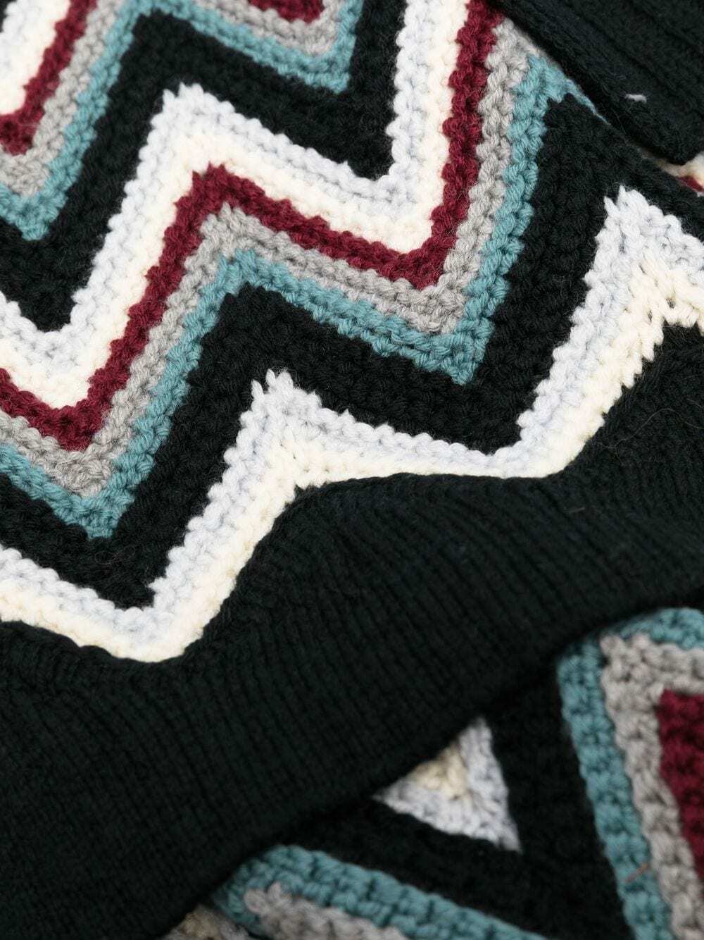 Missoni Black 100% Wool Unisex Neck Wrap Scarf