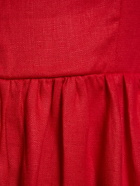REFORMATION Marella Linen Puff Sleeve Midi Dress