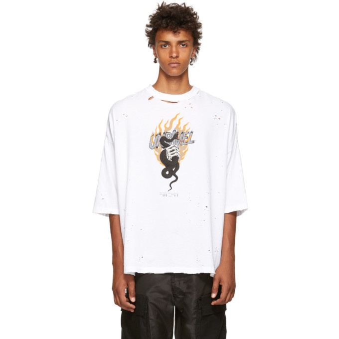 Photo: Unravel SSENSE Exclusive White Flame T-Shirt