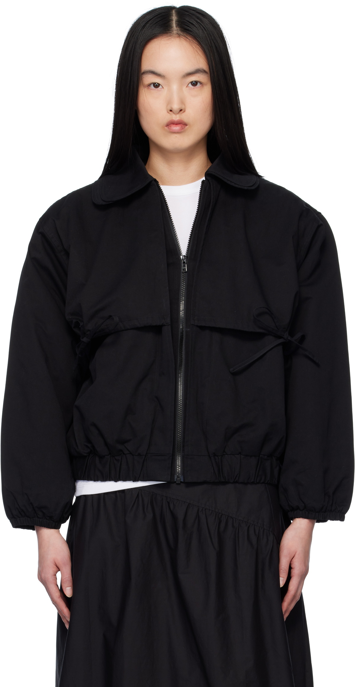 Deiji Studios Black Double Layered Jacket Deiji Studios