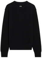 Rick Owens Fisherman Ribbed Wool Jumper Black