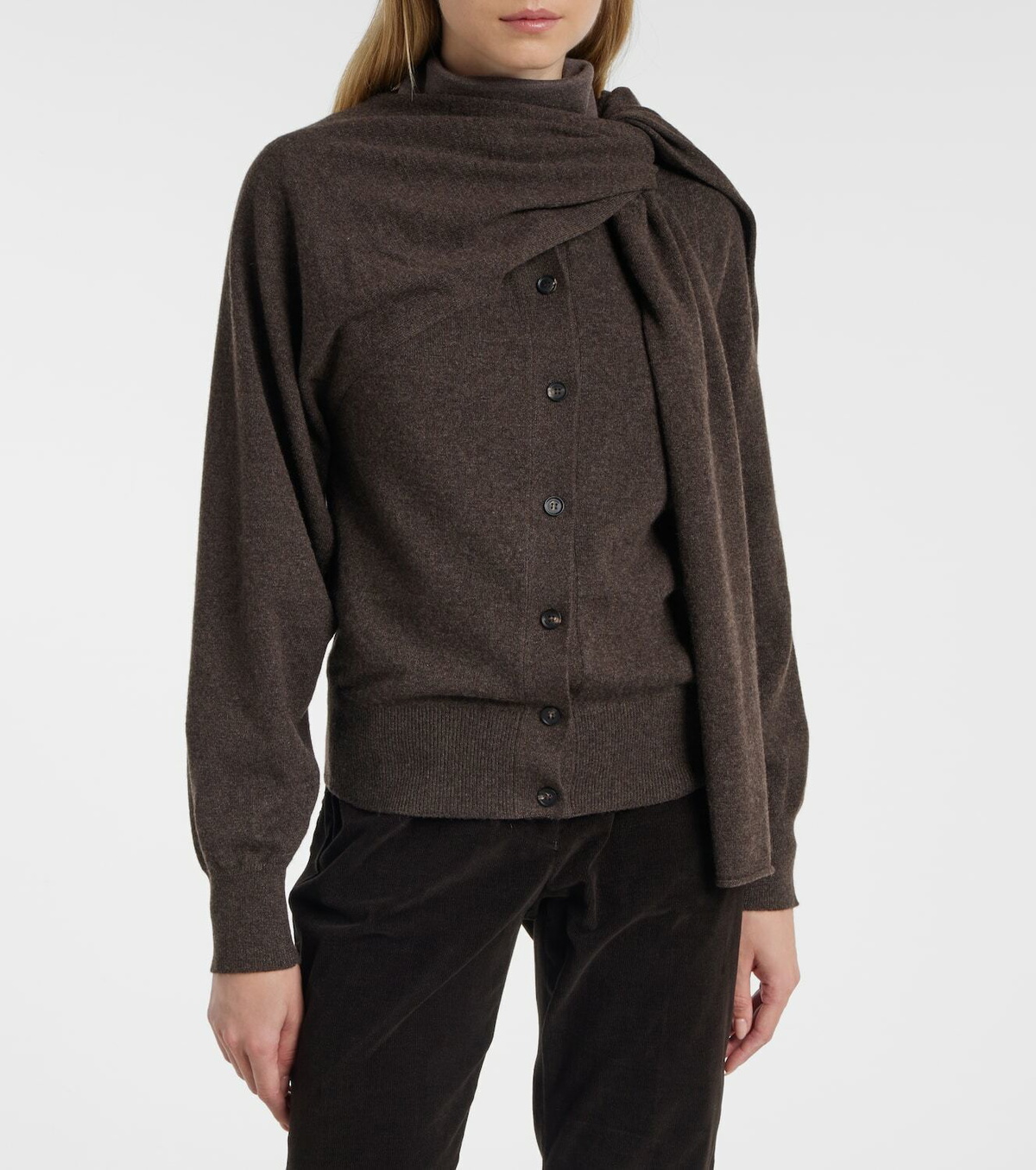 Ferragamo Draped cashmere cardigan
