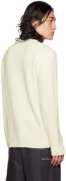 Jil Sander Off-White Embroidered Sweater