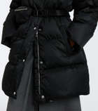 Prada Belted hooded Re-Nylon down coat