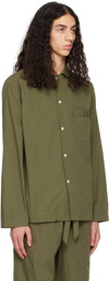 Tekla Green Pocket Pyjama Shirt