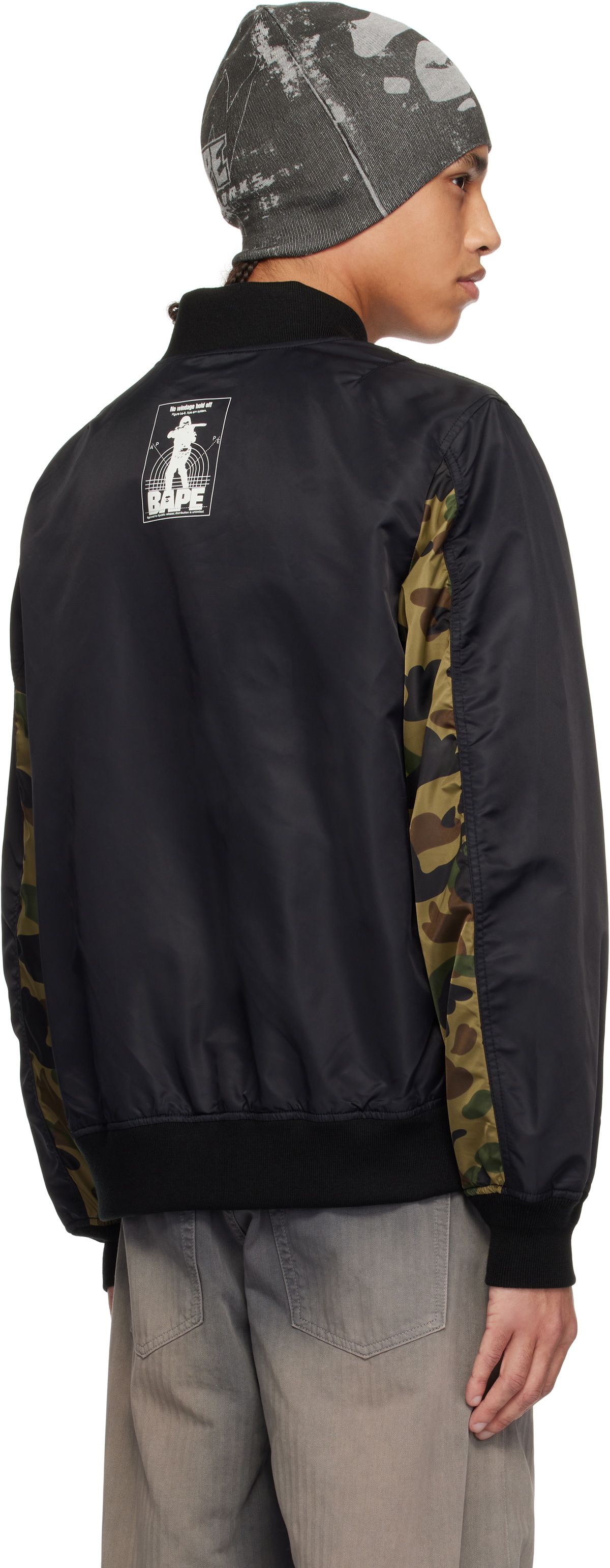 BAPE Black 1st Camo Bomber Jacket