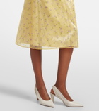 Jil Sander Floral organdy midi skirt