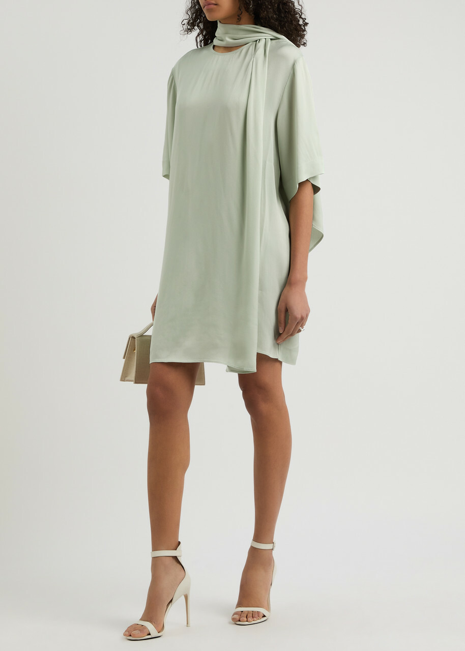 Day Birger ET Mikkelsen Alaia Scarf-effect Mini Dress Light Green