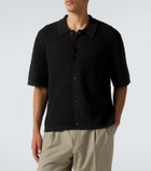Frame Crochet cotton-blend polo shirt