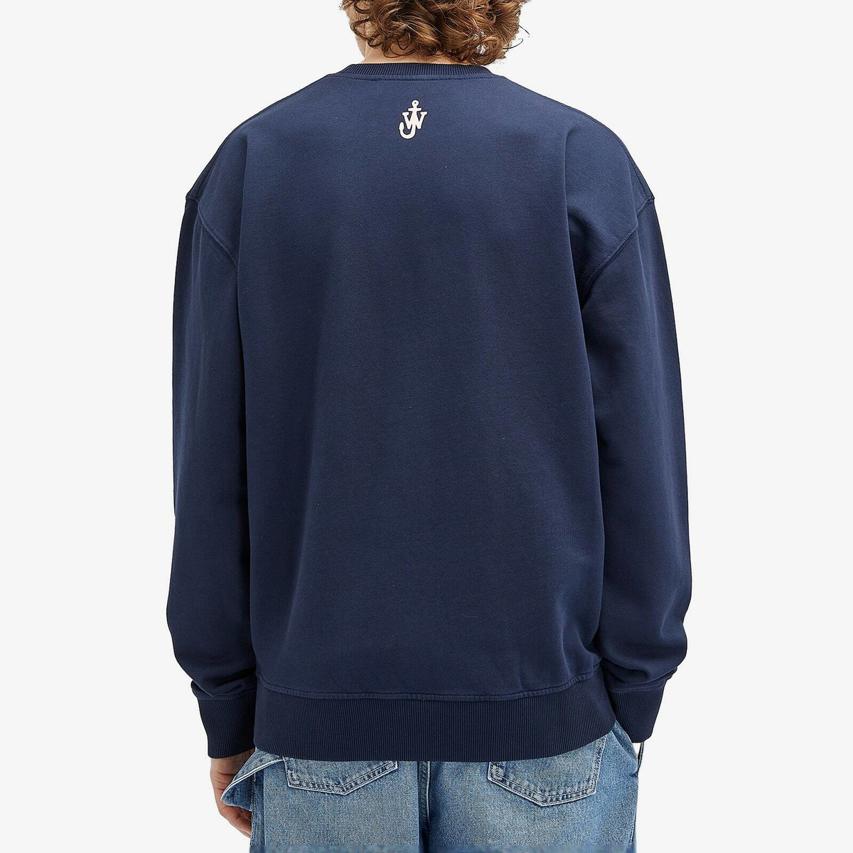 JW Anderson Men's Real Sleep Printed Sweatshirt in Dark Navy