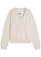 Extreme Cashmere N°457 Jack V-neck Cashmere-blend Jumper - Light Grey - One Size