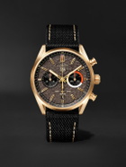 Bamford Watch Department - TAG Heuer Carrera Limited Edition Automatic 42mm 18-Karat Gold and Canvas Watch