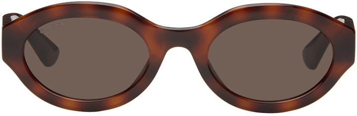 Photo: Gucci Brown Oval Sunglasses