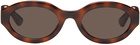 Gucci Brown Oval Sunglasses