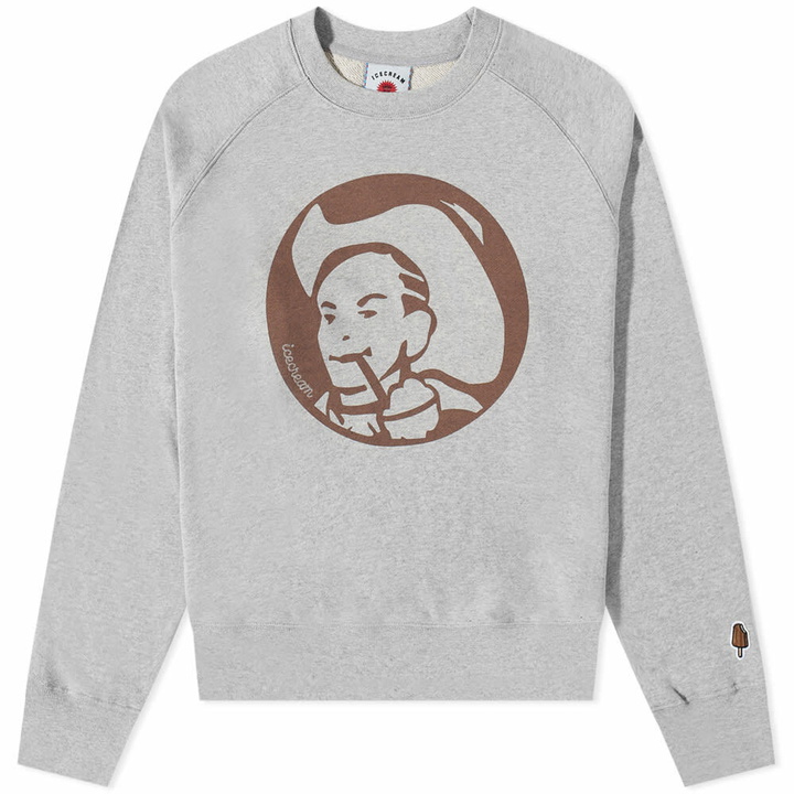 Photo: ICECREAM Men's Milkshake Crew Sweat in Heather Grey