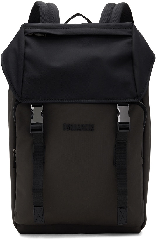 Photo: Dsquared2 Black & Gray Urban Backpack