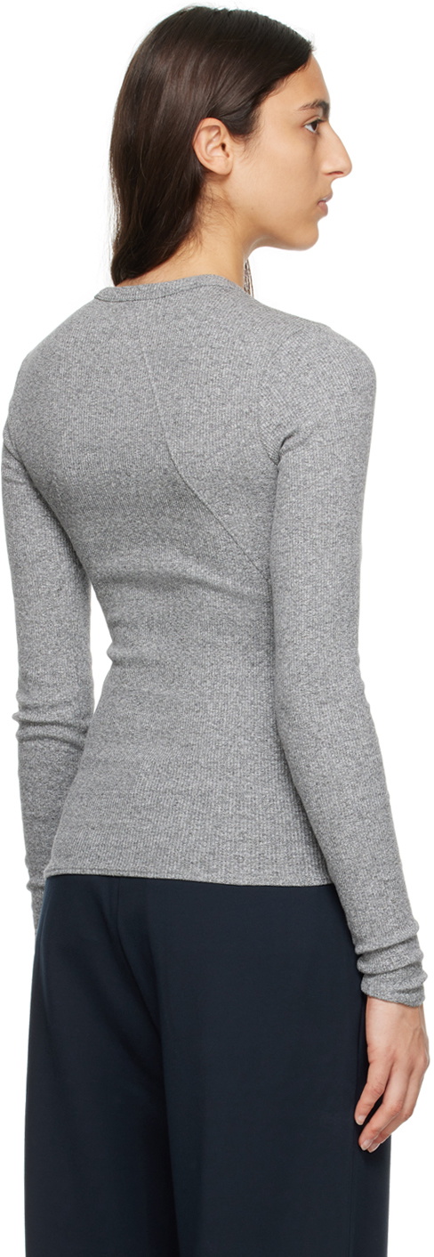 rag & bone Gray Essential Long Sleeve T-Shirt
