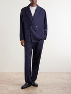 De Bonne Facture - Double-Breasted Wool Suit Jacket - Blue
