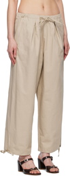Deiji Studios Beige Drawcord Trousers