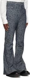 KOZABURO Navy Flared Jeans
