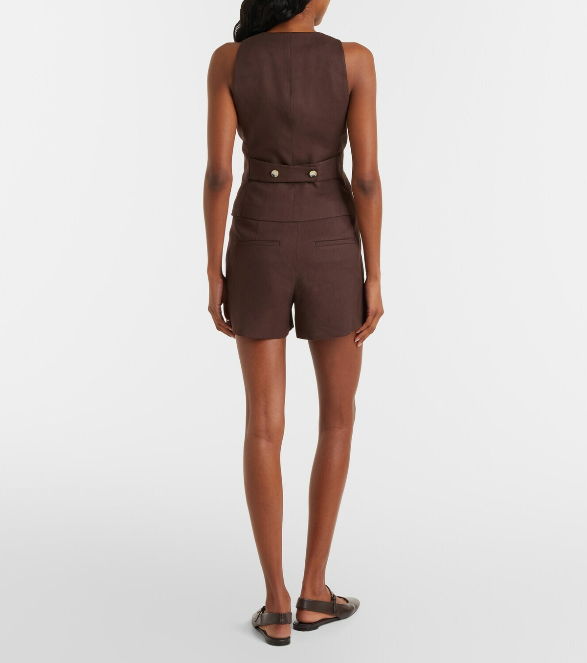 Veronica Beard Haina linen-blend twill shorts