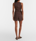 Veronica Beard Haina linen-blend twill shorts