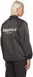 Essentials Black Coaches Jacket