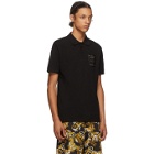 Versace Jeans Couture Black and Gold Warranty Tag Polo