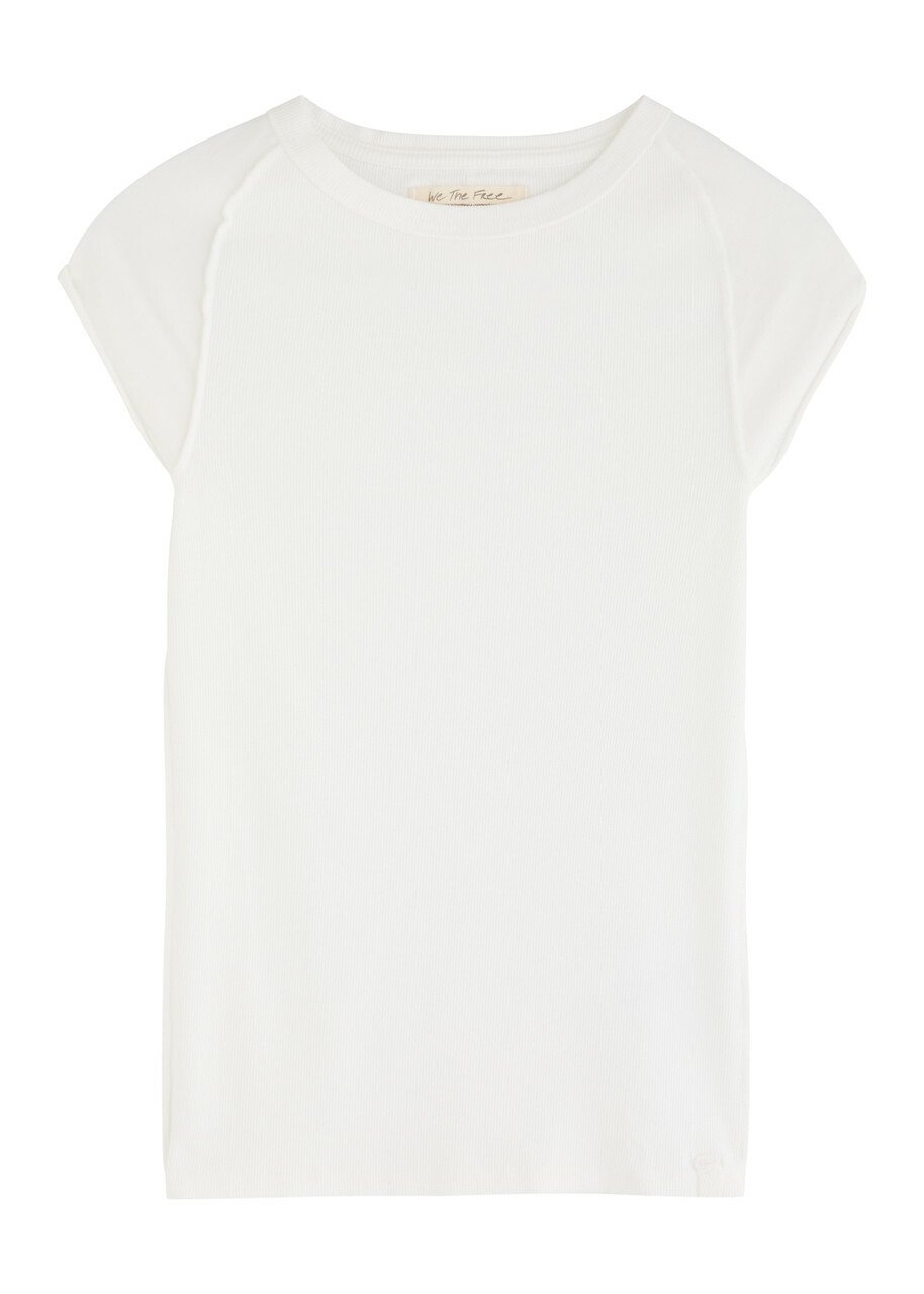 Free People Ever Had Stretch-cotton T-shirt Ivory