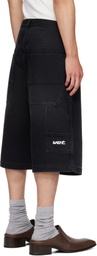 VETEMENTS Black Hip-Hop Denim Shorts