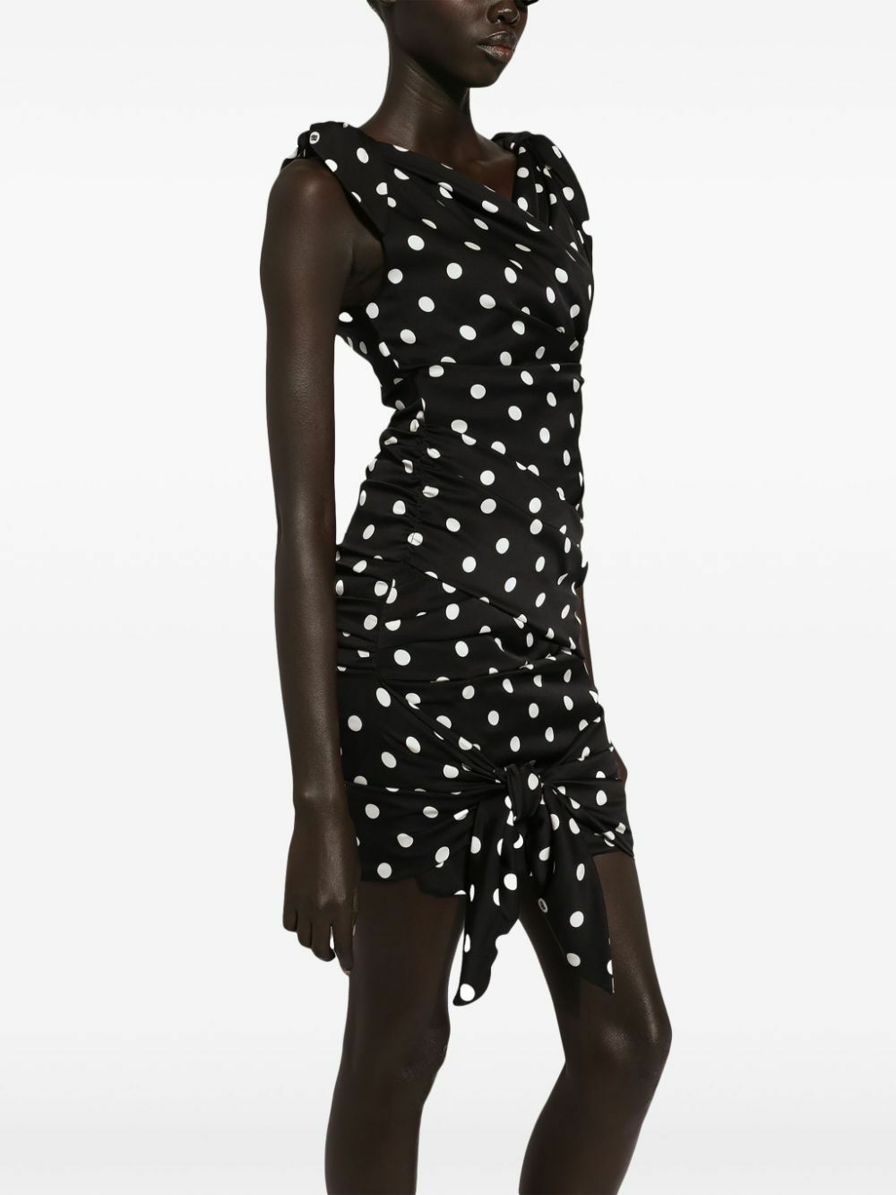 Dolce & Gabbana Black Silk Draped Dress Dolce & Gabbana Dolce & Gabbana Black Silk Draped Dress Dolce & Gabbana