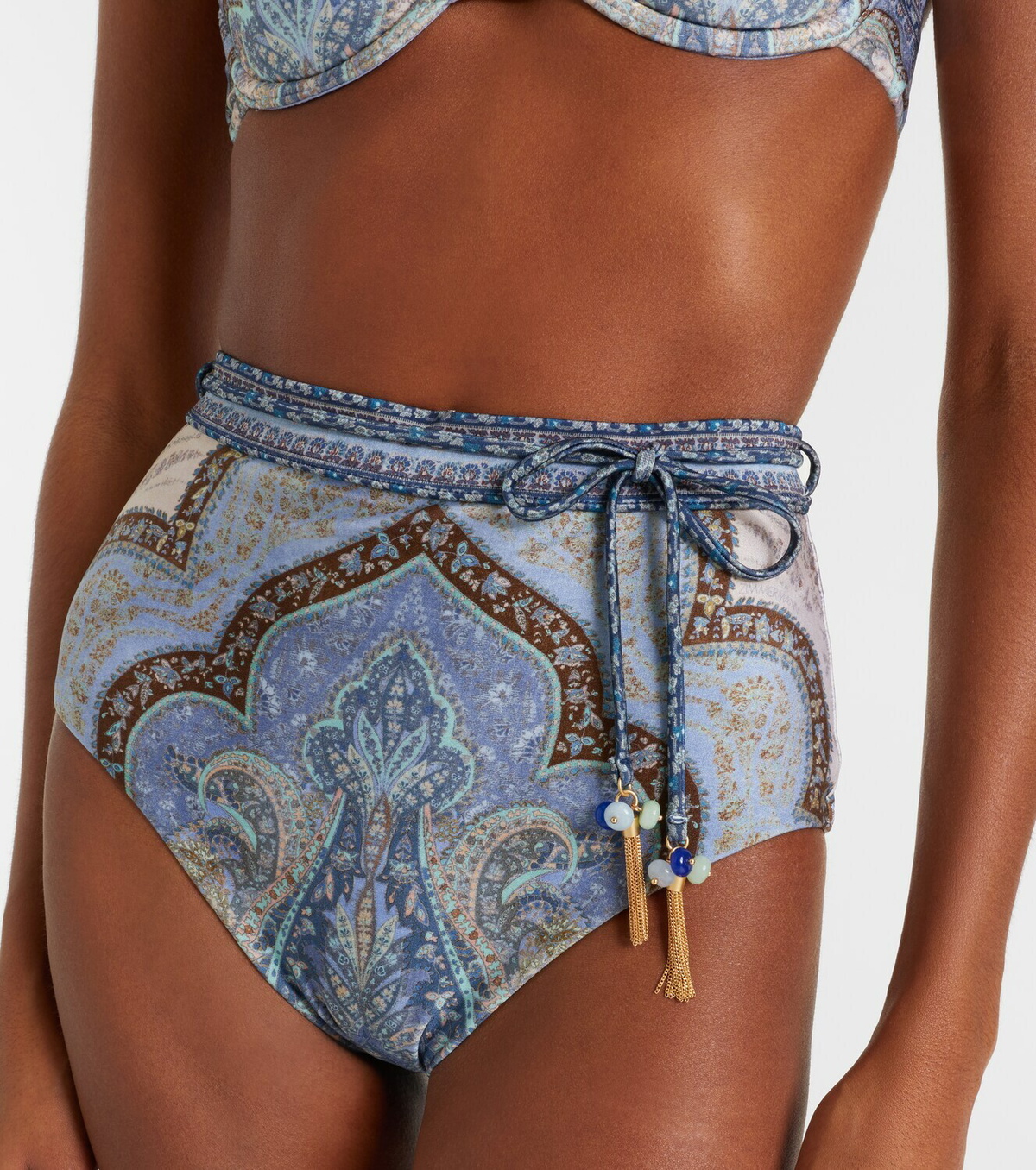 Zimmermann Wanderlust high-rise bikini bottoms