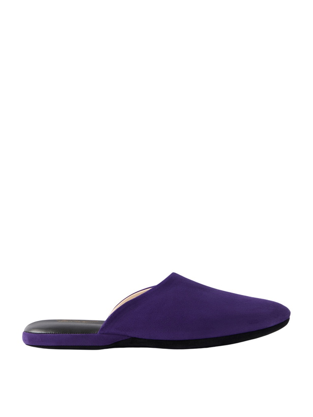 Photo: Charvet - Suede Slippers - Purple