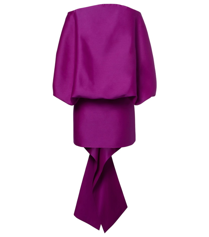 Photo: Balenciaga Off-shoulder wool and silk minidress